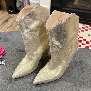 Dolce Vita Shimmering Gold Heeled Boots